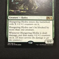 Hungering Hydra #189 2019 Core Set 2019 M19 Magic MTG - Image 2