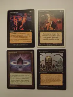Revised Demonic Tutor + Lotus Petal + Cabal Ritual + Necropotence MTG LOT - Image 2