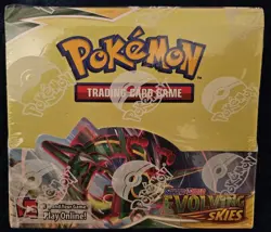 Pokemon Evolving Skies Booster Box Sealed with Acrylic Case (Small Wrap Tear) - Image 2