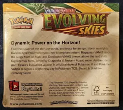 Pokemon Evolving Skies Booster Box Sealed with Acrylic Case (Small Wrap Tear) - Image 3
