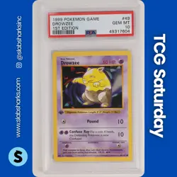 1999 POKEMON 1ST EDITION BASE SET #49/102 DROWZEE PSA 10 - Image 1