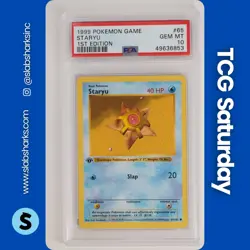 1999 POKEMON 1ST EDITION BASE SET #65/102 STARYU PSA 10 - Image 1