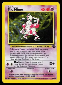 Mr. Mime 6/64 Holo Rare Jungle Pokemon Card - Image 1