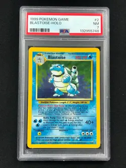 Pokemon 1999 Blastoise Holo 2/102 PSA 7 - Image 1