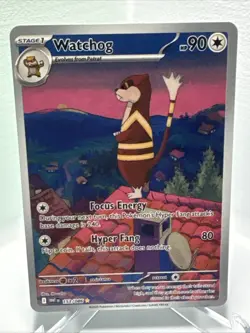 Pokemon TCG Watchog 153/086 White Flare Illustration Rare Card NM/M Condition - Image 1