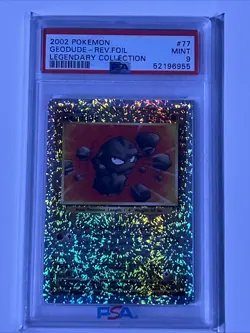 2002 Pokemon Geodude Reverse Foil Legendary Collection #77 PSA Mint 9 - Image 2