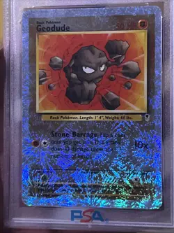 2002 Pokemon Geodude Reverse Foil Legendary Collection #77 PSA Mint 9 - Image 4