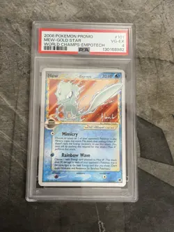2008 Pokemon Promo Mew Gold Star World Champs Empotech PSA 4 VG-EX English - Image 1