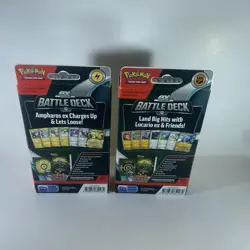 Pokemon TCG EX Battle Deck X 2 Lucario and Ampharos. Factory Sealed, New - Image 5