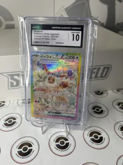 CGC 10 GEM MINT Eevee SAR 223/187 Terastal Festival Japanese Prismatic Pokemon - Image 2