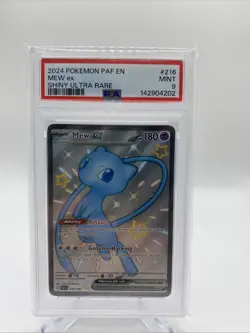 2024 POKEMON PALDEAN FATES SHINY ULTRA RARE #216 MEW EX PSA 9 - Image 1