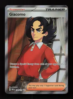 Giacomo 138/131 Ultra Rare Prismatic Evolutions Pokemon Near Mint - Image 1