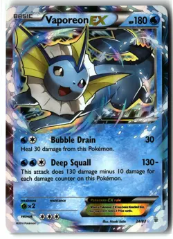 Vaporeon EX ⭐ 24/83 Holo Rare EX Generations 2016 Pokemon NM - Image 1
