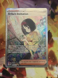 Pokemon TCG Scarlet & Violet Trainer Supporter Erika's Invitation 203/165 - Image 1