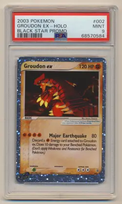PSA 9 Pokemon Black Star Promo Holo Groundon EX #002 MINT Condition!! - Image 1