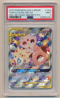 PSA 9 Pokemon Alternate Togepi & Cleffa & Igglybuff GX Tag Team 143a/236 MINT! - Image 1