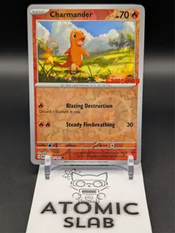 Charmander 004/165 GameStop STAMPED Promo Pokemon 151 Reverse Holo (NM) - Image 1