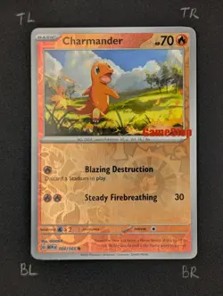 Charmander 004/165 GameStop STAMPED Promo Pokemon 151 Reverse Holo (NM) - Image 3