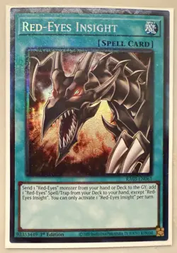 Yugioh! 1x Red-Eyes Insight RA03-EN061 Collector's Rare 1st Ed NM - Image 1