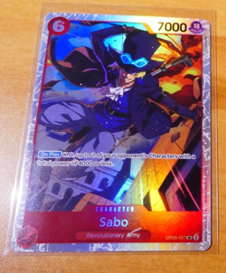 ONE PIECE AWAKENING OF THE NEW ERA ENGLISH CARD HOLO CARTE SABO OP05-007 SR NM - Image 1