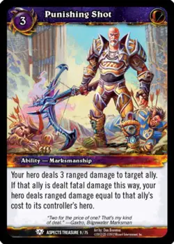 Moderate Play WoW TCG Punishing Shot Battle of the Aspects Treasure Pack World o - Image 1