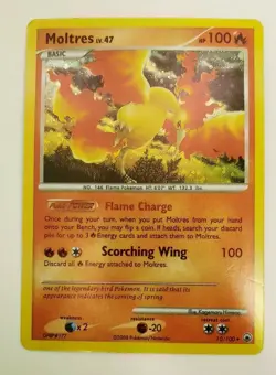 Moltres 10/100 Rare HOLO Pokemon Card, 2008 Majestic Dawn - Image 1