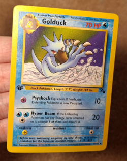 1999 POKEMON TCG FOSSIL SET 1ST EDITION GOLDUCK CARD 35/62 - Image 1