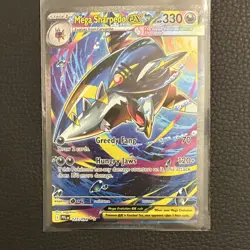 Pokemon Mega Sharpedo EX Holo Card 127/094 Me02: Phantasmal Flames - Image 1