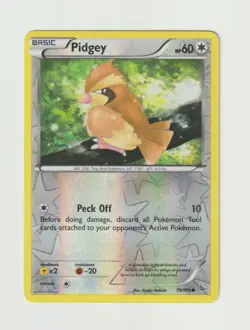 Pidgey Pokemon TCG XY Flashfire Card 75/106 Reverse Holo - Image 1