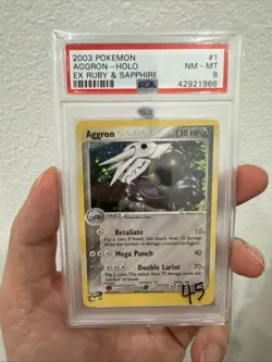 Pokemon Card - Aggron 1/108 - EX Power Keepers - Holo - PSA 8 - Image 1