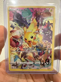 Pokemon Pikachu TCG Full Art Holo Card 160/159 SWSH Crown Zenith Secret Rare - Image 1