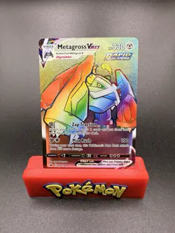Metagross VMAX 208/198 Secret Rare Rainbow Holo Chilling Reign Pokemon Card NM-c - Image 1