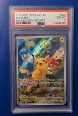 Pikachu 027 Sv: Scarlet & Violet Promo Cards Holo - PSA 10 - Image 1