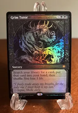 MTG Grim Tutor (Showcase) Special Guest Mythic Foil LP Magic The Gathering - Image 1