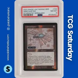 2022 MAGIC THE GATHERING BRR #100 ORNITHOPTER SCHEMATIC FOIL SERIAL /500 PSA 8 - Image 1