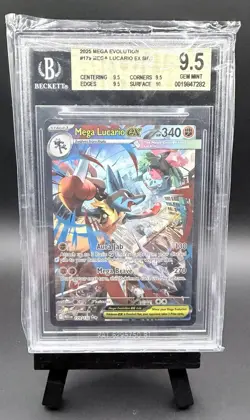 Mega Lucario ex SIR #179 BGS 9.5 Gem Mint Pokemon Mega Evolution - Image 1