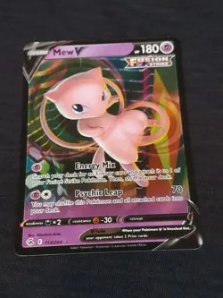 Mew V 113/264 Fusion Strike Full Art Ultra Rare Pokemon Card Mint 💎 - Image 1