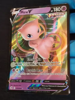 Mew V 113/264 Fusion Strike Full Art Ultra Rare Pokemon Card Mint 💎 - Image 2