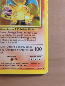 Pokemon Charizard Base Set Holo Rare Card 4/102 Vintage - Image 5