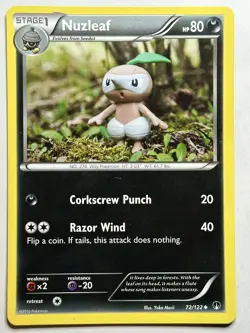 Nuzleaf XY - BREAKpoint 72/122 Yuka Morii MP-LP Pokemon Card - Image 1