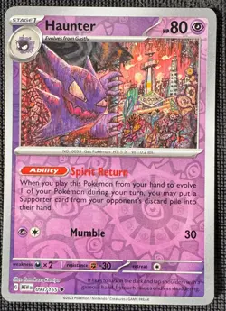 HAUNTER 093/165 UNCOMMON 151 POKEMON REVERSE HOLO NM - Image 1