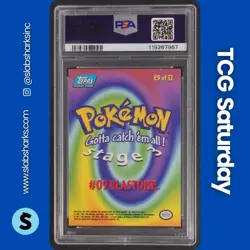1999 TOPPS POKEMON THE FIRST MOVIE #E9 BLASTOISE FOIL BLUE TOPPS LOGO PSA 6 - Image 2
