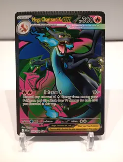 Crimp Error Card Mega Charizard X ex 109/094 Full Art Pokemon Phantasmal Flames - Image 5