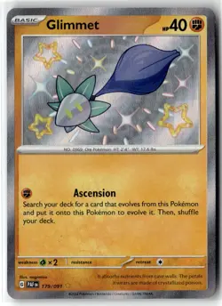 Glimmet ⭐ 179/091 Holo Shiny Rare Paldean Fates 2024 Pokemon NM - Image 1