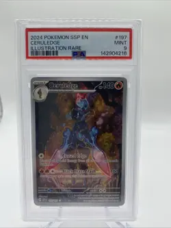 2024 POKEMON SSP EN-SURGING SPARKS ILLUSTRATION RARE #197 CERULEDGE PSA 9 - Image 1