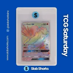 2017 POKEMON SHINING LEGENDS #74/73 ENTEI GX RAINBOW RARE - Image 1