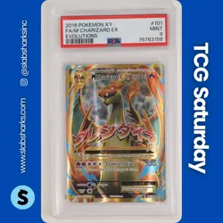 2016 POKEMON XY EVOLUTIONS #101/108 M CHARIZARD EX PSA 9 - Image 1