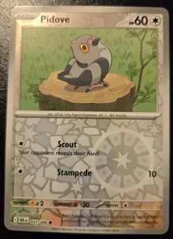 Pidove 071/086 Reverse Holo Common Scarlet & Violet: Black Bolt Pokemon TCG - Image 1