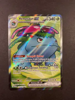 2023 Pokemon SV 151 Venusaur ex #182/165 Full Art Rare Out Of Print Copy Rare !! - Image 1