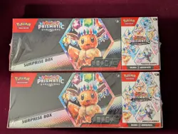 Pokemon Prismatic Evolutions Sam’s Club Surprise Box + Booster Bundle Lot of 2 - Image 1